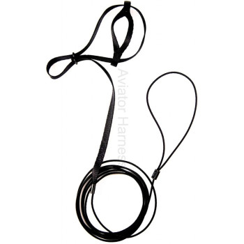 Harness for parakeets and parrots Aviator - XS/Black