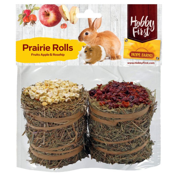 Prärie-Heurollen Früchte 2 Stück - Nagetier-Heurollen