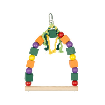 Colorful wooden swing -...
