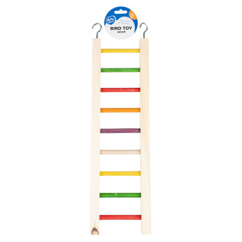 Veelkleurige gekleurde houten ladder - 46x12,8x2cm
