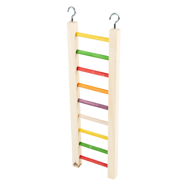 Veelkleurige gekleurde houten ladder - 46x12,8x2cm