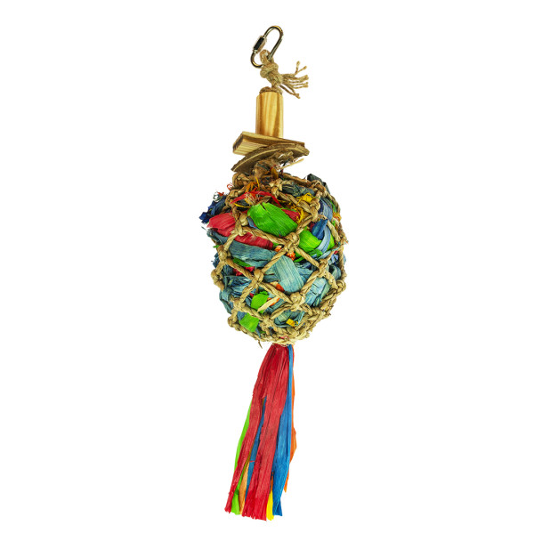 Pinata feuilles de maïs herbe de mer et coco multicolore - 40x9,5x9,5cm