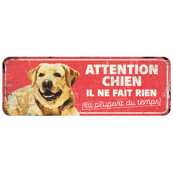 Labrador waarschuwingsbord...