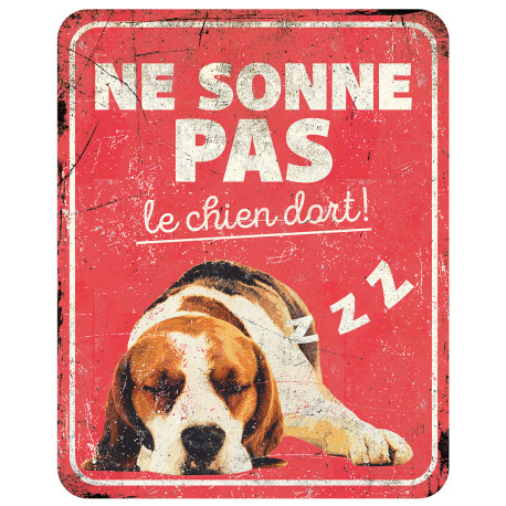 Beagle warning sign - 25x20x0.3cm Beagle warning sign - 25x20x0.3cm