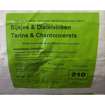 Siskin and Goldfinch Seed Mix "210" 20kg - Hoebregts