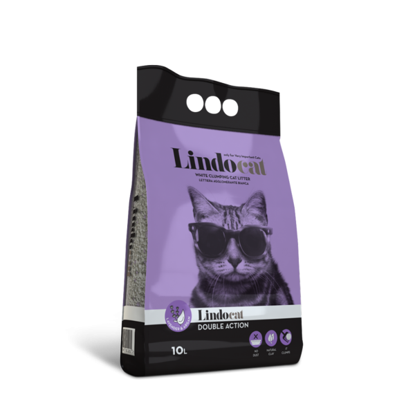 Lindocat Double Action Klonterende Kattenbakvulling 10L - Lavendel