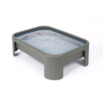 Footed bath/feeder - 31x2.5x10cm - Made from recycled soft plastic