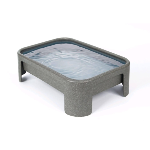 Bade-/Futtertrog auf Füßen - 31x2,5x10cm - Aus recyceltem Weichplastik