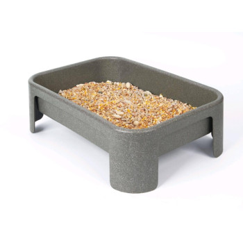 Bade-/Futtertrog auf Füßen - 31x2,5x10cm - Aus recyceltem Weichplastik