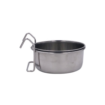 Futtertrog aus Edelstahl mit Haken - 12 cm
