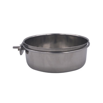 Mangeoire inox avec vis - 14cm