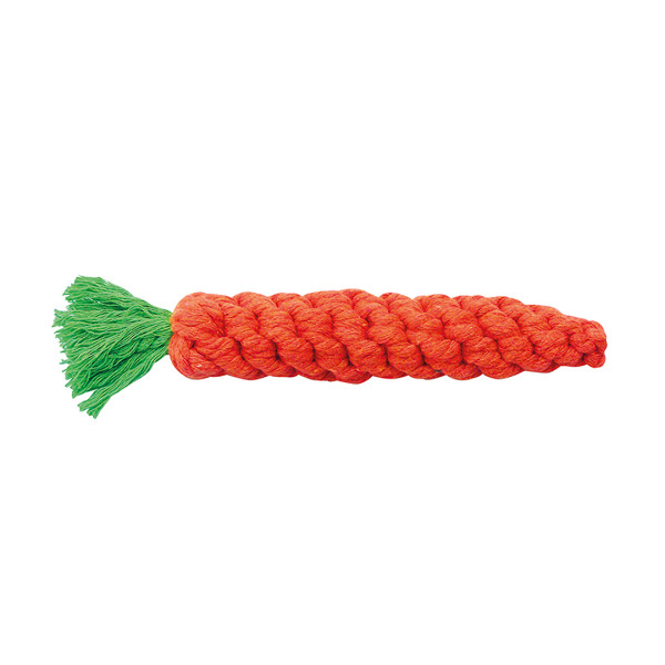 Corde en coton en forme de carotte - orange - 20cm