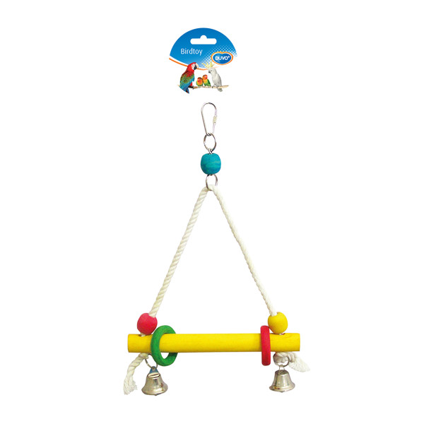Swing with rope, cubes and wood - 20x30cm