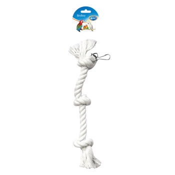Corde pour perruche et perroquet avec 3 noeuds - 38cm