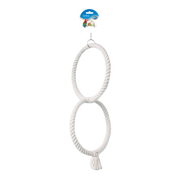 Parakeet & Parrot Toy with 2 Rings - 50cm