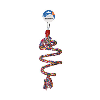 Corde coloré en spirale avec grappe - 43cm