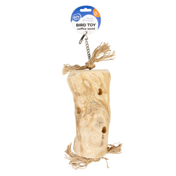 Snack tronc d'arbre en bois de caféier brun - L - 30cm