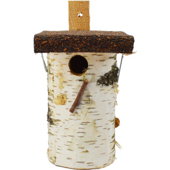 Wooden log for chickadees -...