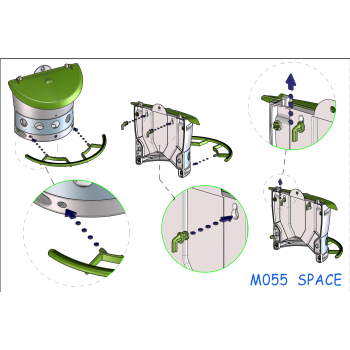 Mangeoire verte "Space single"