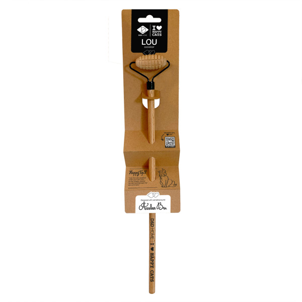 Houtkleurige kattensocializer - 4x2x35cm - Lou