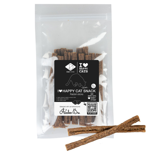 Hähnchen- und Kaninchensticks - 70g - 11cm - Ich liebe glückliche Katzensnacks