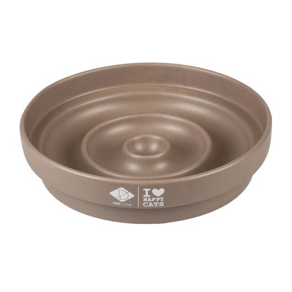 Bruine anti-veelvraat schaal - Sue - 750ml - 20x20x4,5cm