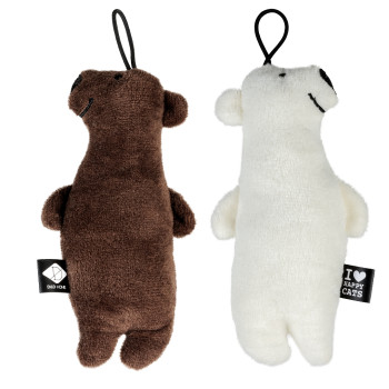 Veelkleurig teddybeer ponskussen - Barry - 2st - 13x5x3cm