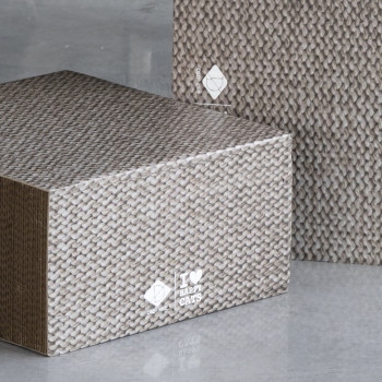 Bloc - Griffoir en carton beige - Freya - S - 30x30x15cm