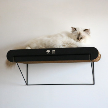 Bruin/zwart kartonnen wandplank vulling - David's - L - 60x29x8cm