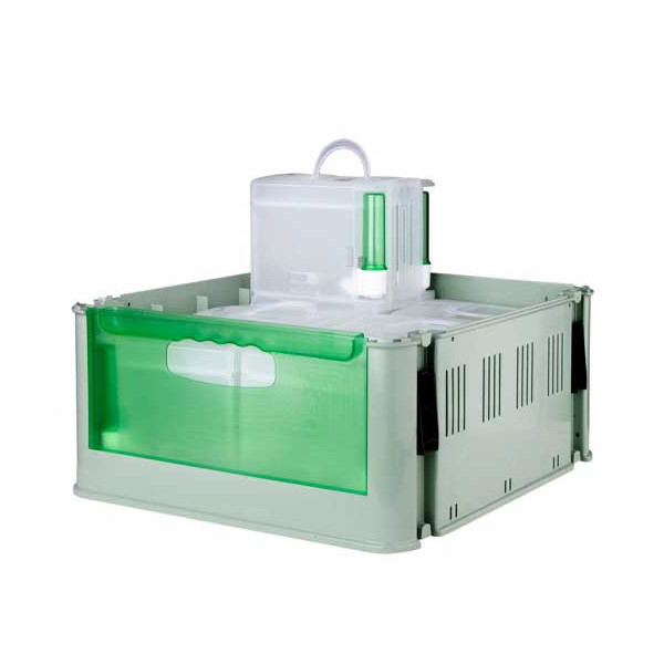 Transport box with 6 individual crates