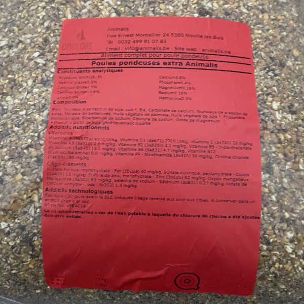 Layer hen feed 25kg - GMO-free - Extra laying hens Animalis