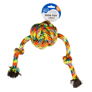 Balle en coton avec corde pour chiens - 50x10cm