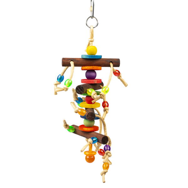 Pendentif coloré - blocs en bois & jouets multicolore - 28x10,2x6cm