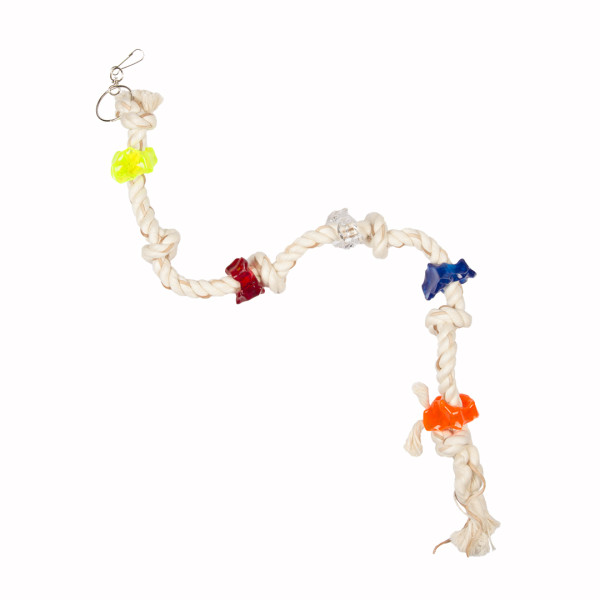 Climbing rope with 3 knots and acrylic - 70cm