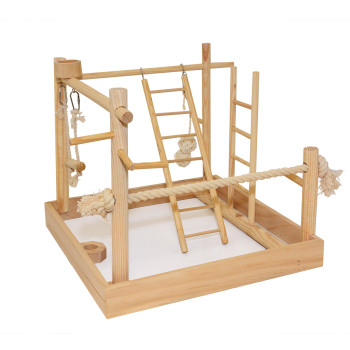 Terrain de jeu 3 en 1 pour oiseaux - 38x38x40,5cm