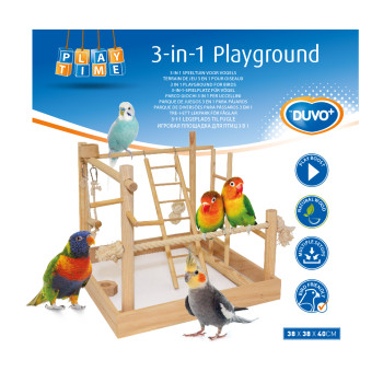 3-in-1 Bird Playground - 38x38x40.5cm