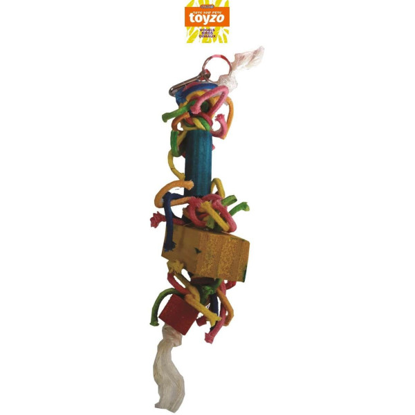 Holzspielzeug und Seile für Sittich - 20cm