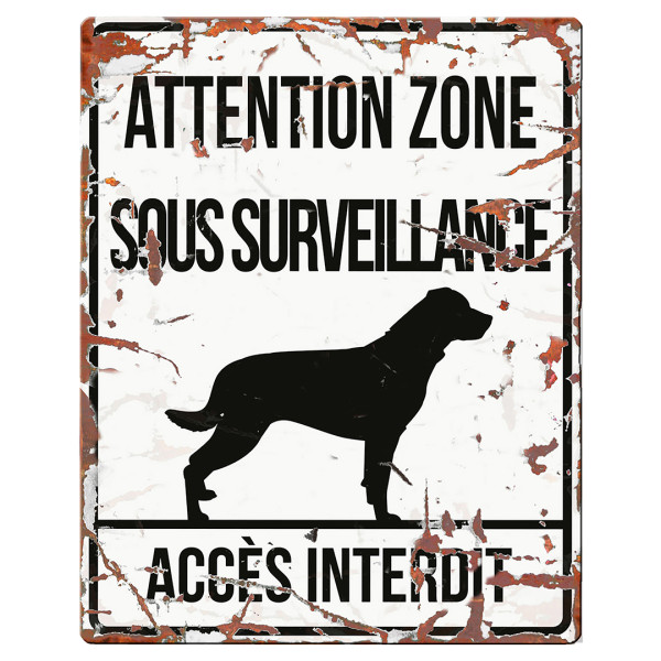 Quadratisches Warnschild - 20x25cm