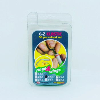 Weiße elastische Ringe 4,5 mm - 50 Stück