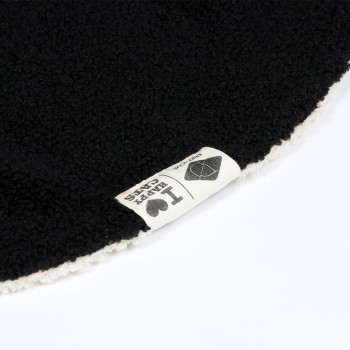 Black/white circular cat blanket - Maeve - 50x50x1cm