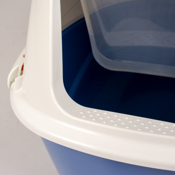 Cat litter box with light blue filter - Basil - 57x39x41cm