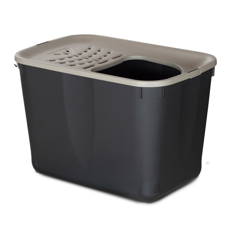 Eco Cat Litter Box in Taupe/Black - Micia - 57x37x38cm Eco Cat Litter Box in Taupe/Black - Micia - 57x37x38cm