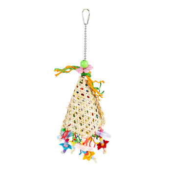 Cornet en bambou et étoiles minérales multicolore