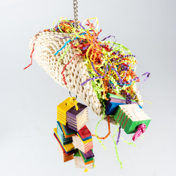 Taco de maïs avec des blocs en bois multicolore - Groovy