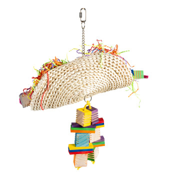 Taco de maïs avec des blocs en bois multicolore - Groovy
