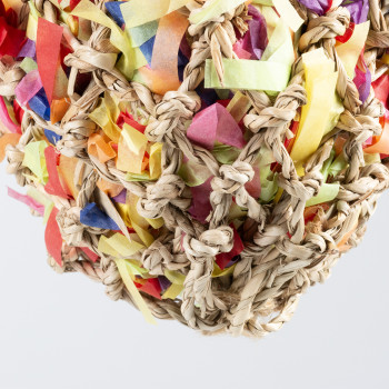 Pinata avec herbe de mer, papier, bois multicolore - L