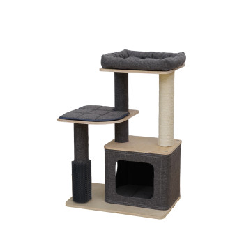 Three-tiered cat tree beige...