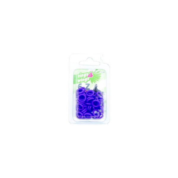 Purple elastic rings - 8mm - 50 pieces