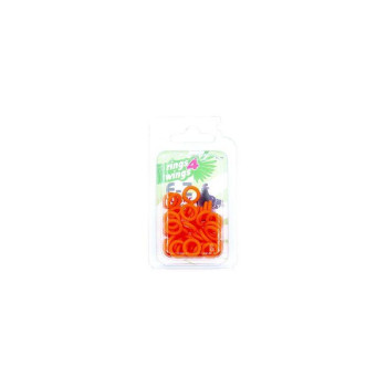 Oranje elastische ringen - 8mm - 50 stuks