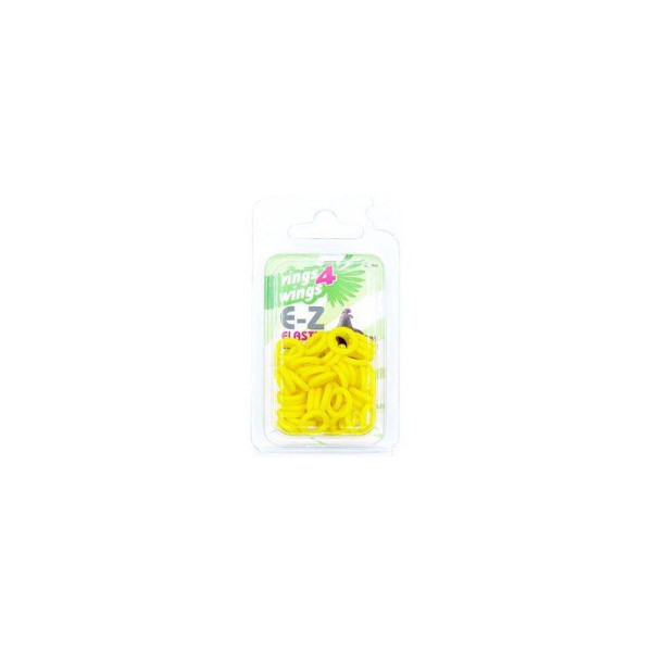 Yellow elastic bands - 8mm - 50 pieces
